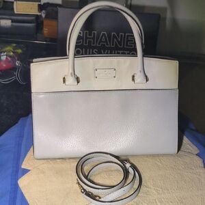 Kate Spade White & Grey  Satchel Bag NOW ONLY $75 Low Low Price